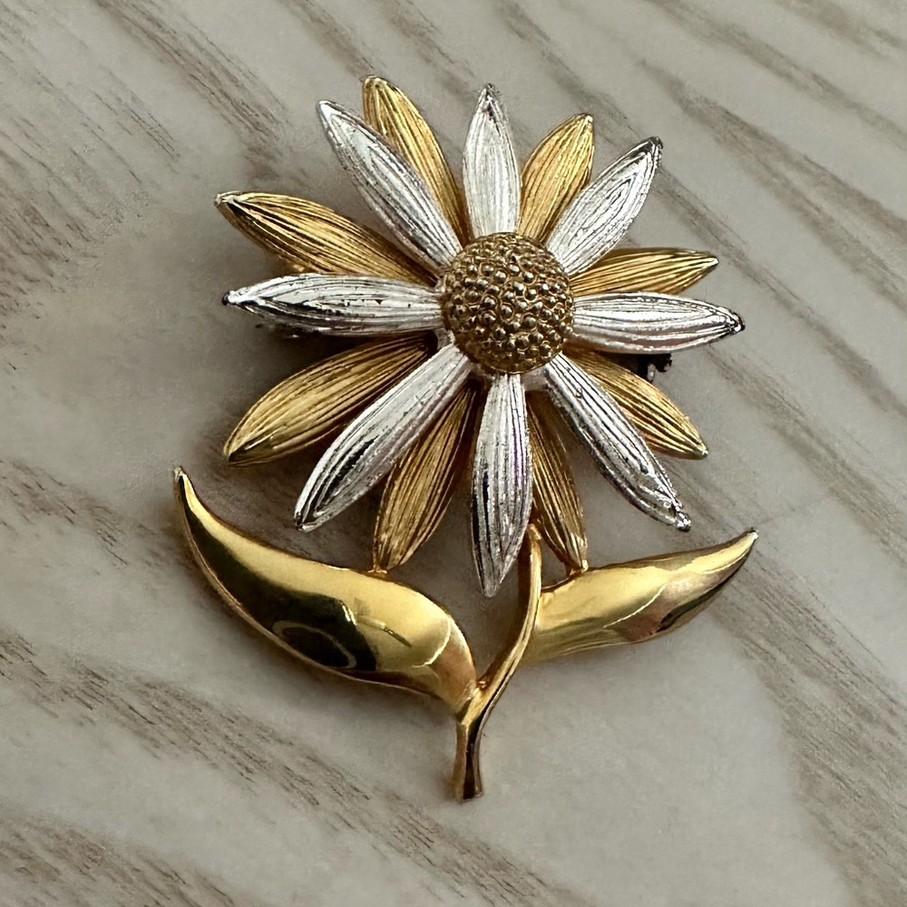 Antique flower brooch